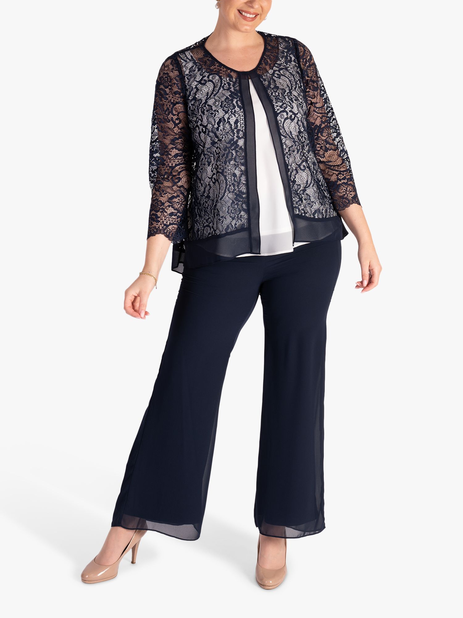 Buy chesca Lace Jacket, Navy Online at johnlewis.com