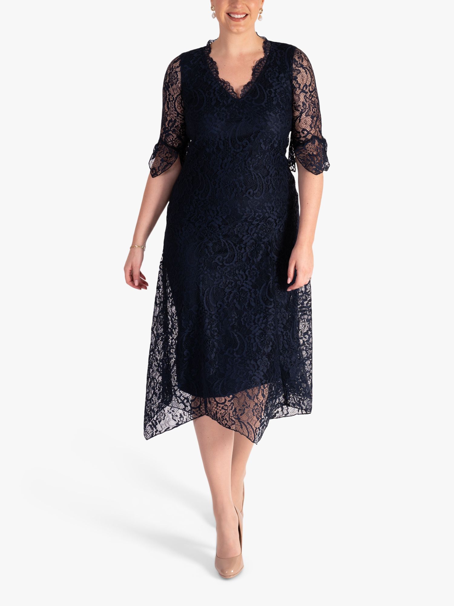Chesca Lace Dress, Navy