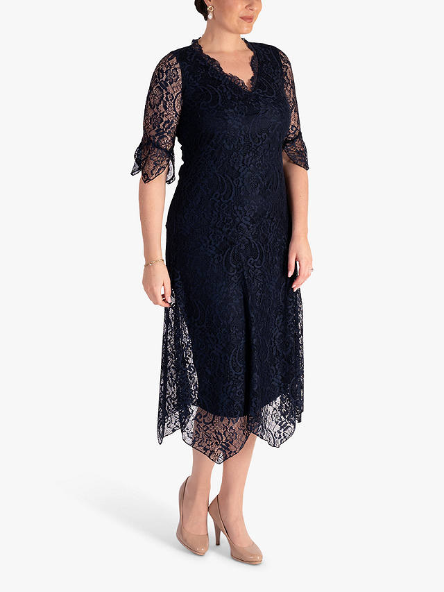 chesca Lace Dress, Navy