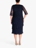 chesca Layered Lace Dress, Navy