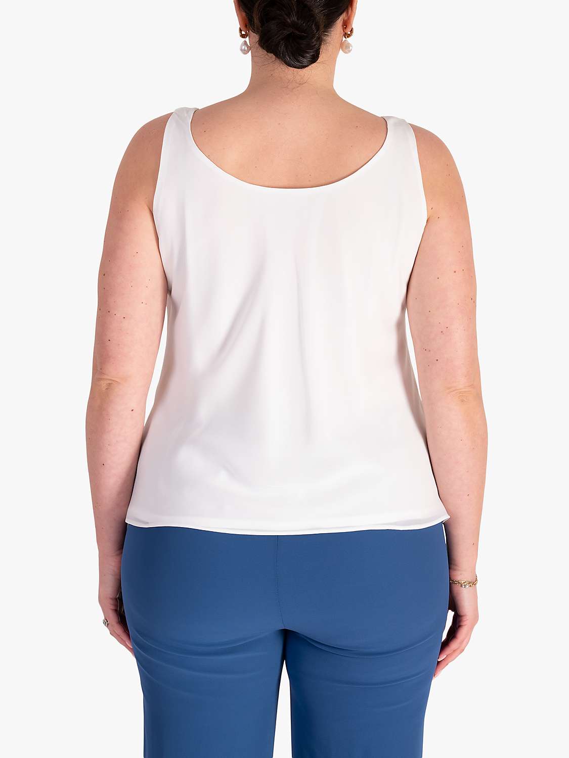 Buy chesca Curve Chiffon Camisole Top, Ivory Online at johnlewis.com