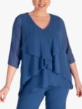 chesca Curve Double Layer Top, Bluebird