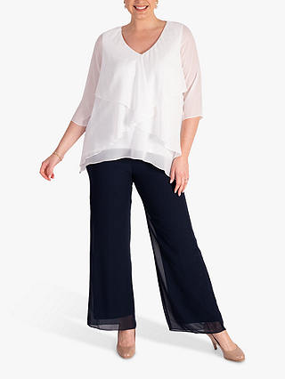 chesca Curve Double Layer Top, Ivory