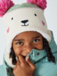 John Lewis Kids' Bear Trapper Pom Pom Hat, Multi
