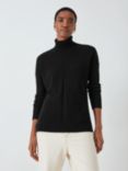 John Lewis Polo Neck Cashmere Sweater, Black