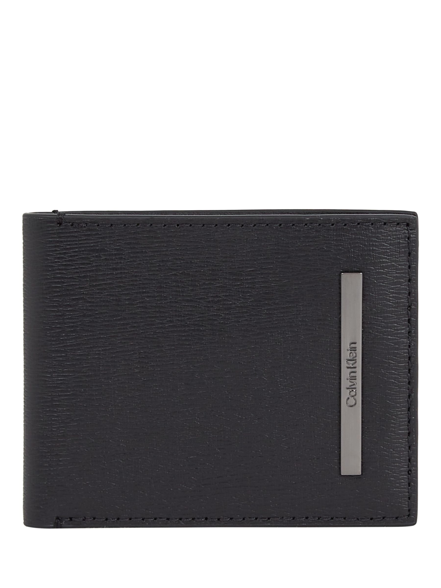 Calvin Klein Slim RFID Leather Bifold Wallet, Black at John Lewis ...
