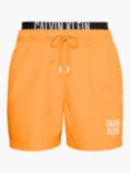Calvin Klein Recycled Poly Double Waistband Swim Shorts, Royal Orange