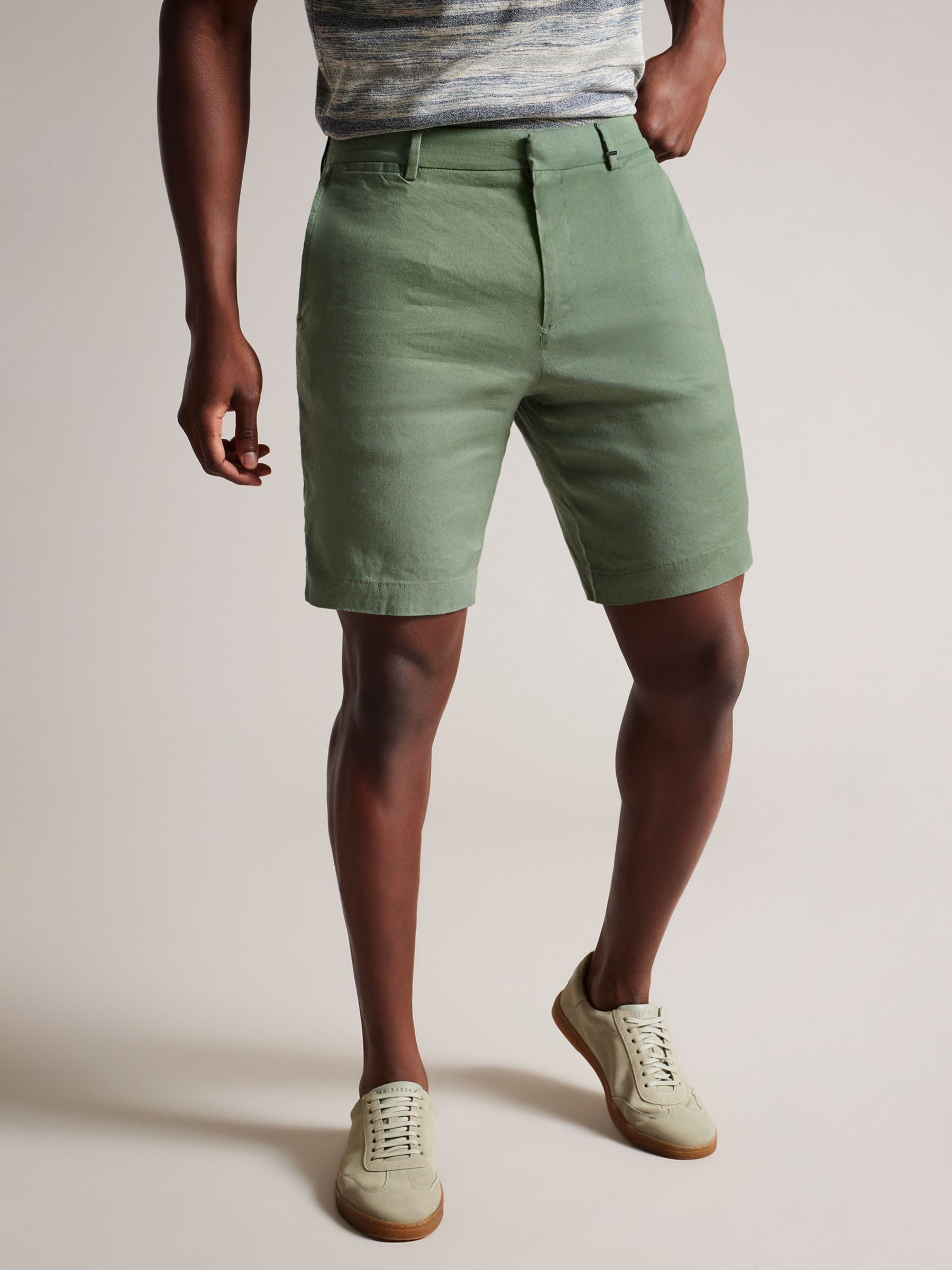 Ted Baker Leder Linen Blend Shorts