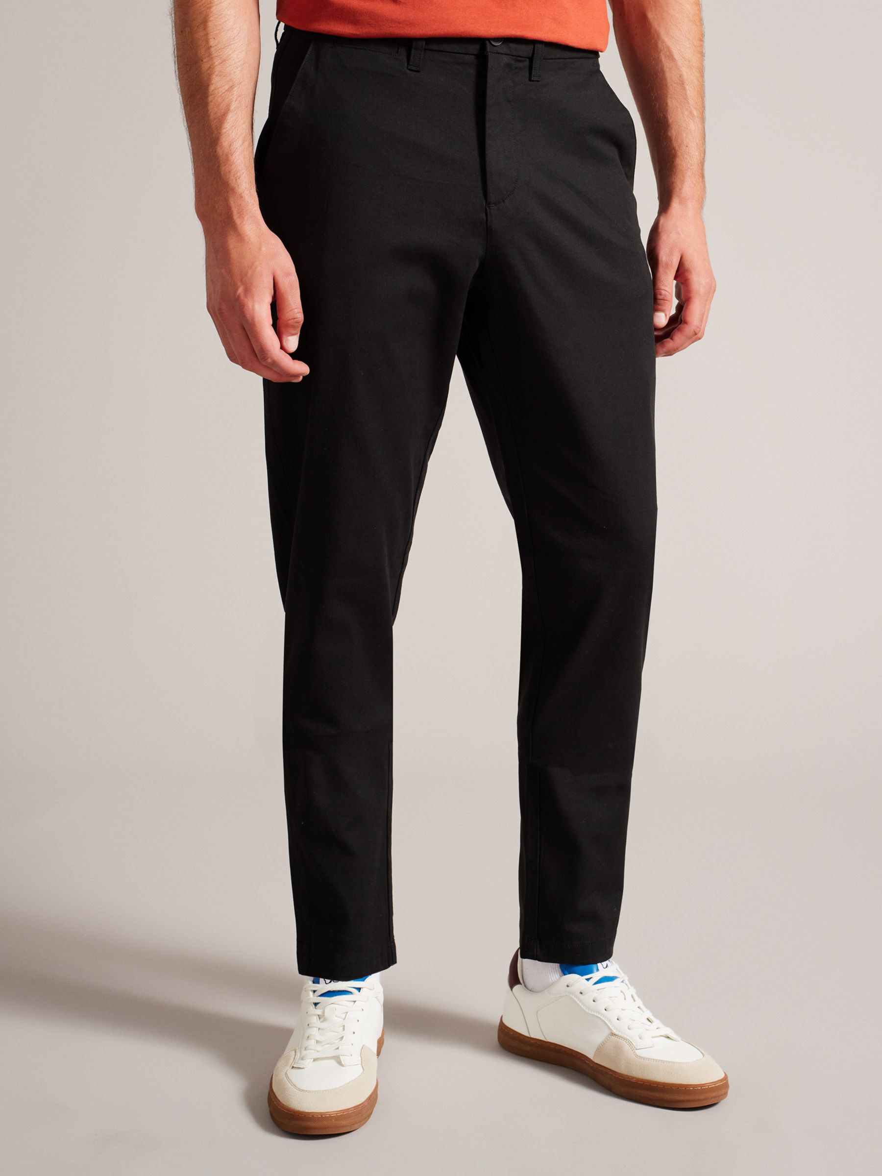 Ted Baker Haybrn Blue Navy Chino Trouser, Black at John Lewis & Partners