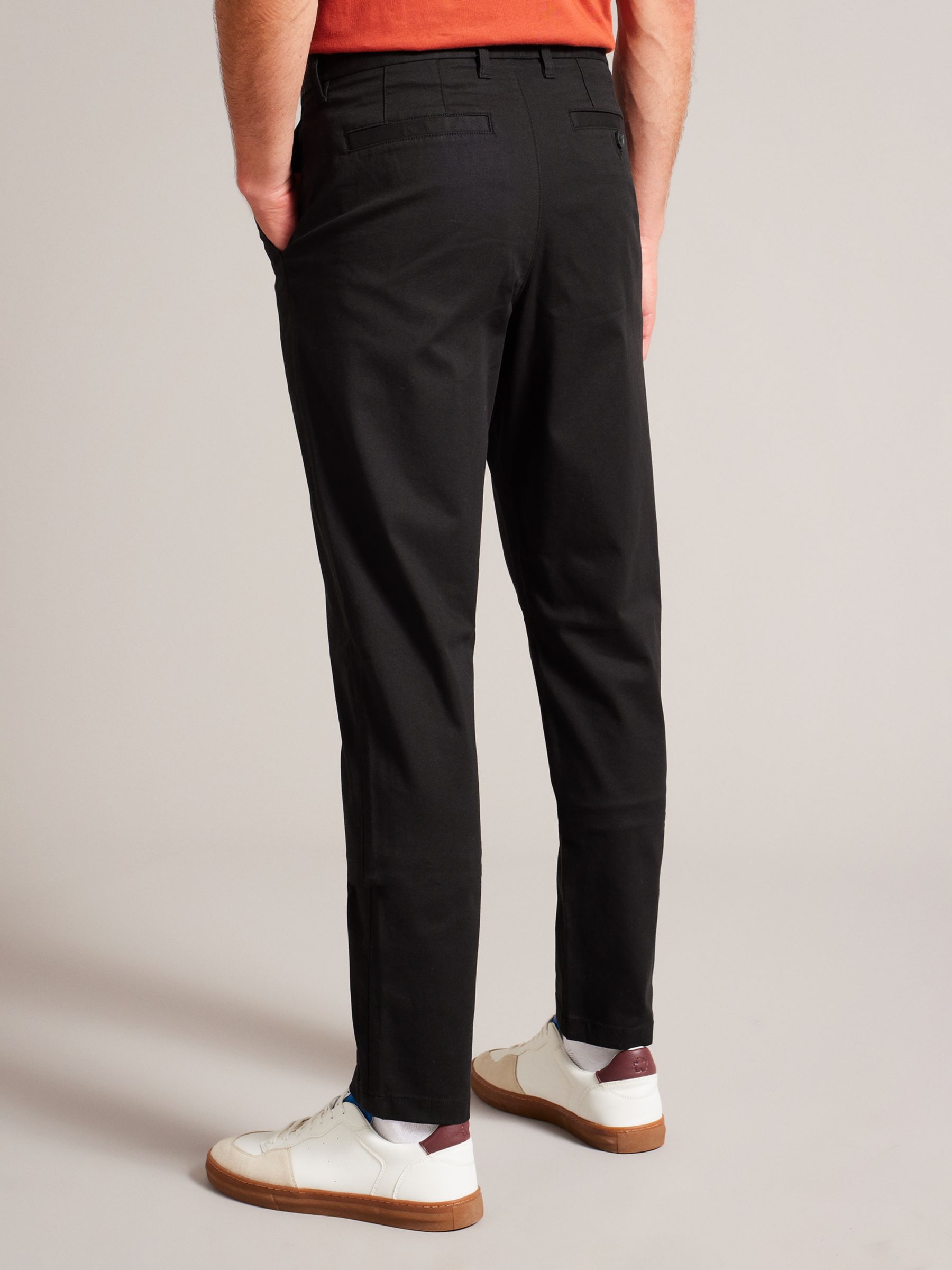 Ted Baker Haybrn Blue Navy Chino Trouser, Black at John Lewis & Partners