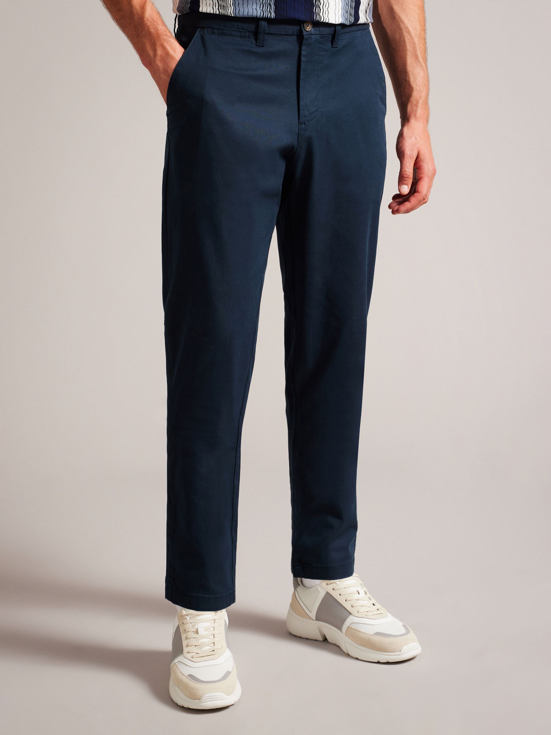 Ted Baker Haybrn Blue Navy Chino Trouser, Navy, 28R