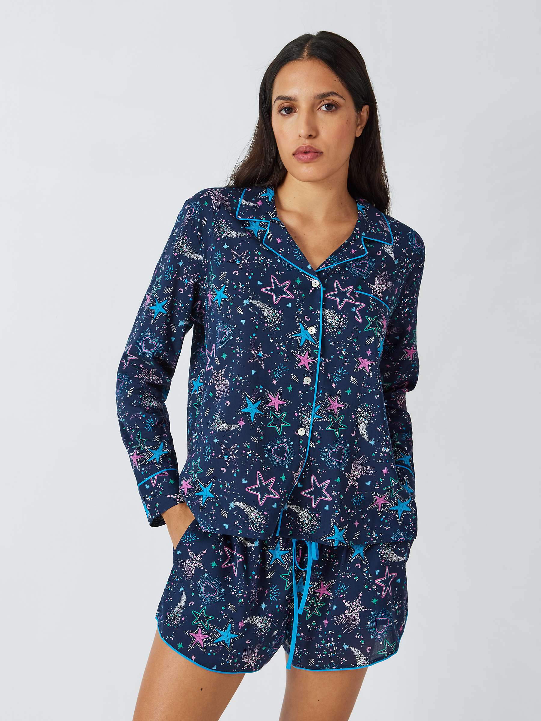 Buy AND/OR Starburst Pyjama Shorts, Blue Online at johnlewis.com