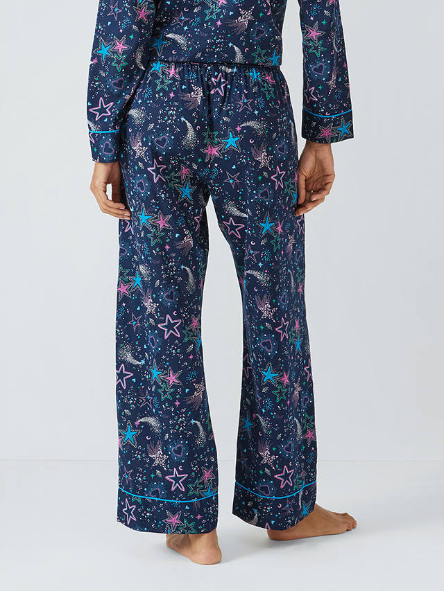 AND/OR Starburst Cotton Blend Pyjama Bottoms, Blue