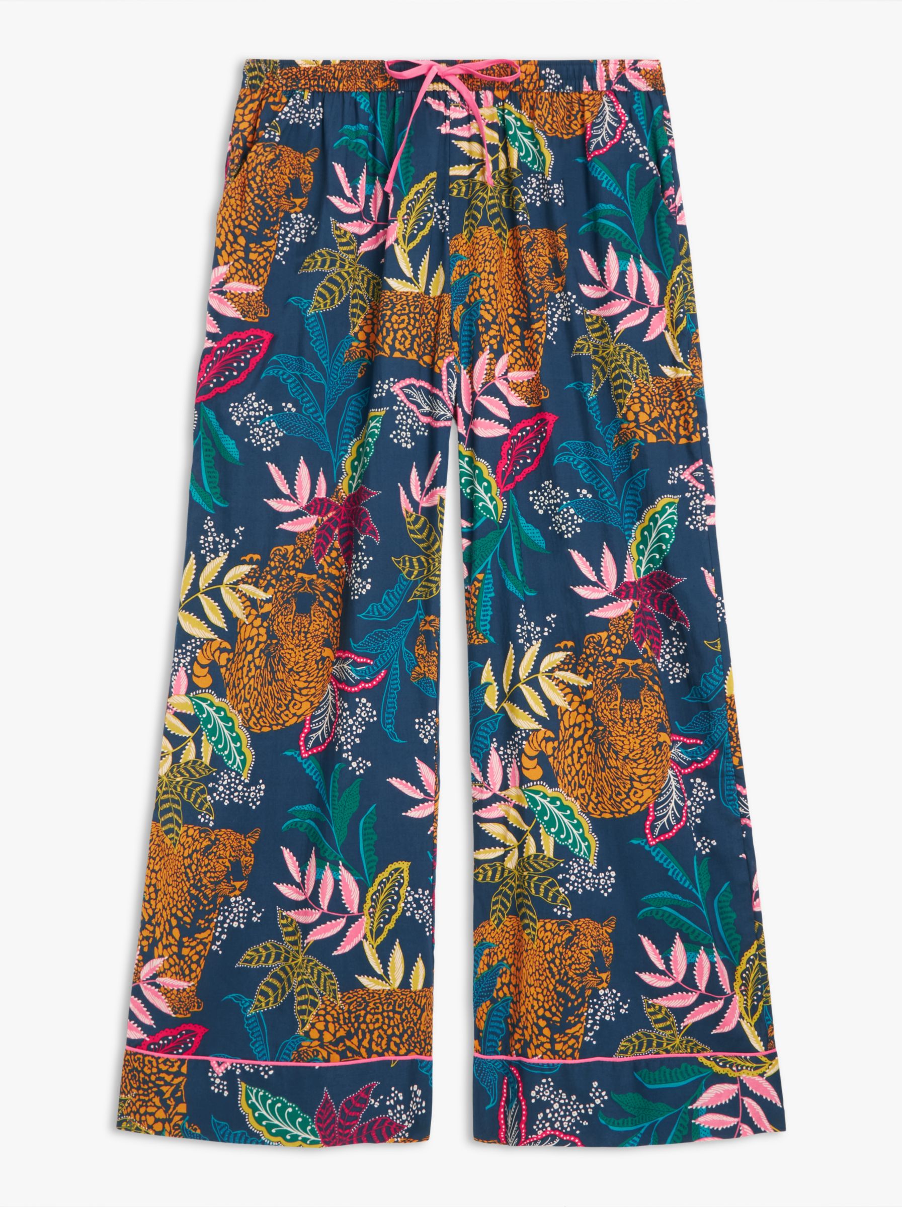 AND/OR Midnight Leopard Pyjama Bottoms, Green/Multi at John Lewis ...