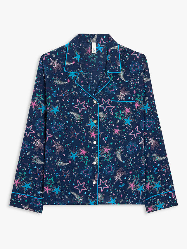 AND/OR Starburst Long Sleeve Pyjama Shirt, Blue