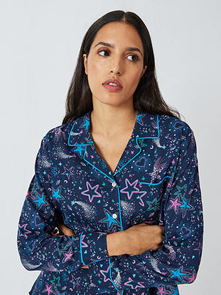 AND/OR Starburst Long Sleeve Pyjama Shirt, Blue