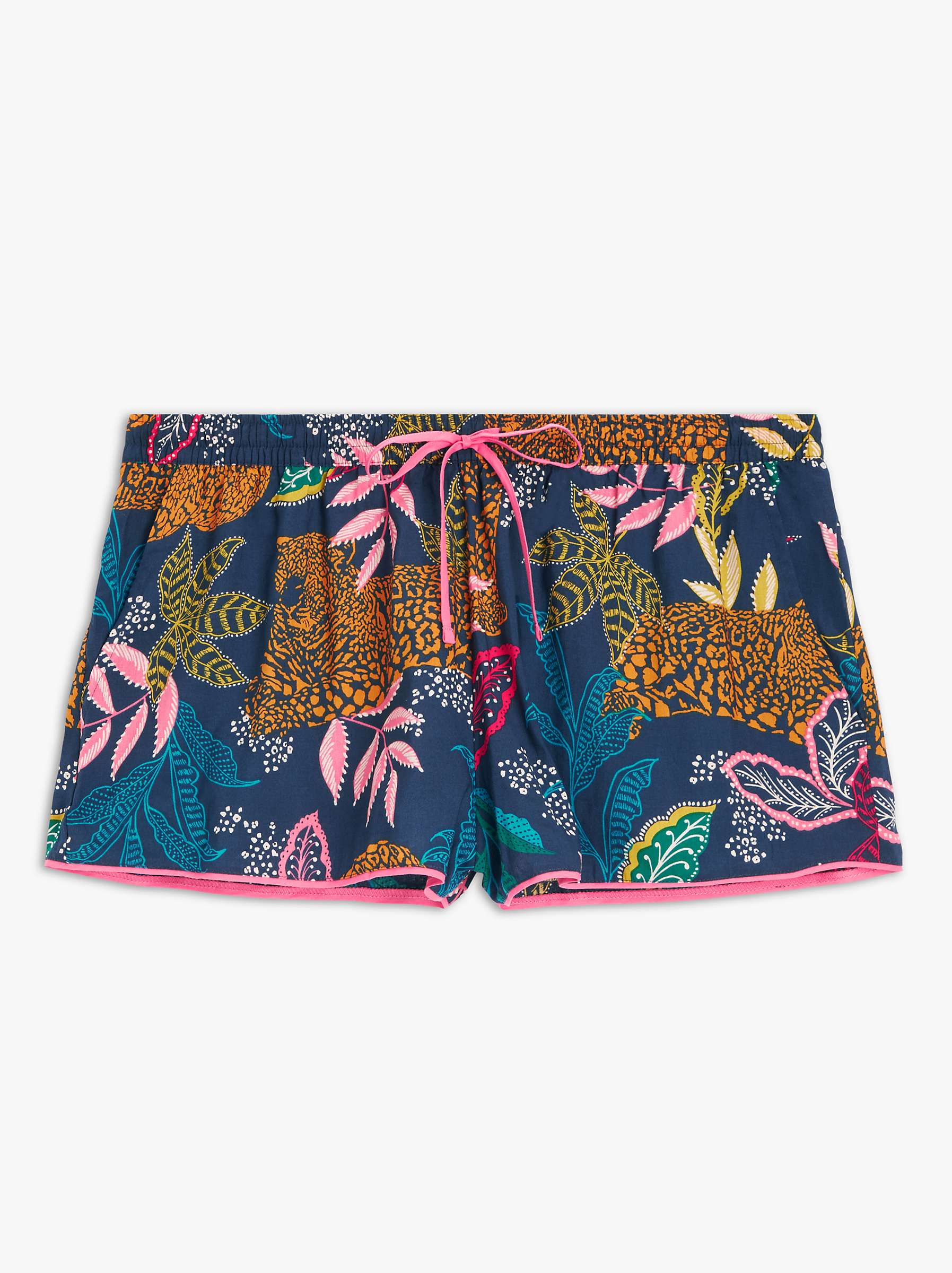 Buy AND/OR Midnight Leopard Pyjama Shorts, Green/Multi Online at johnlewis.com