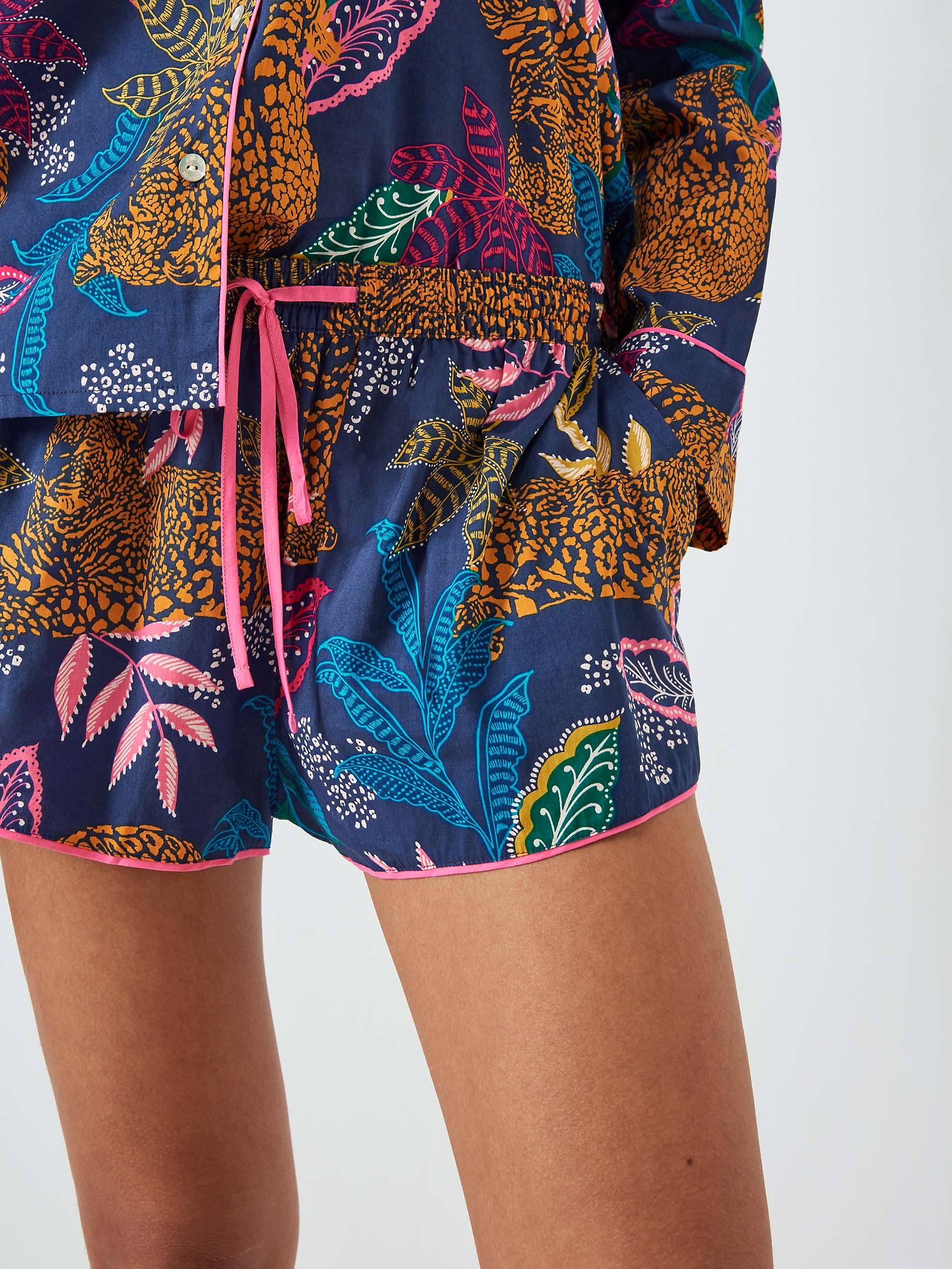 Buy AND/OR Midnight Leopard Pyjama Shorts, Green/Multi Online at johnlewis.com