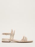 Phase Eight Metallic Leather Sandals, Gold