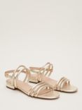 Phase Eight Metallic Leather Sandals, Gold