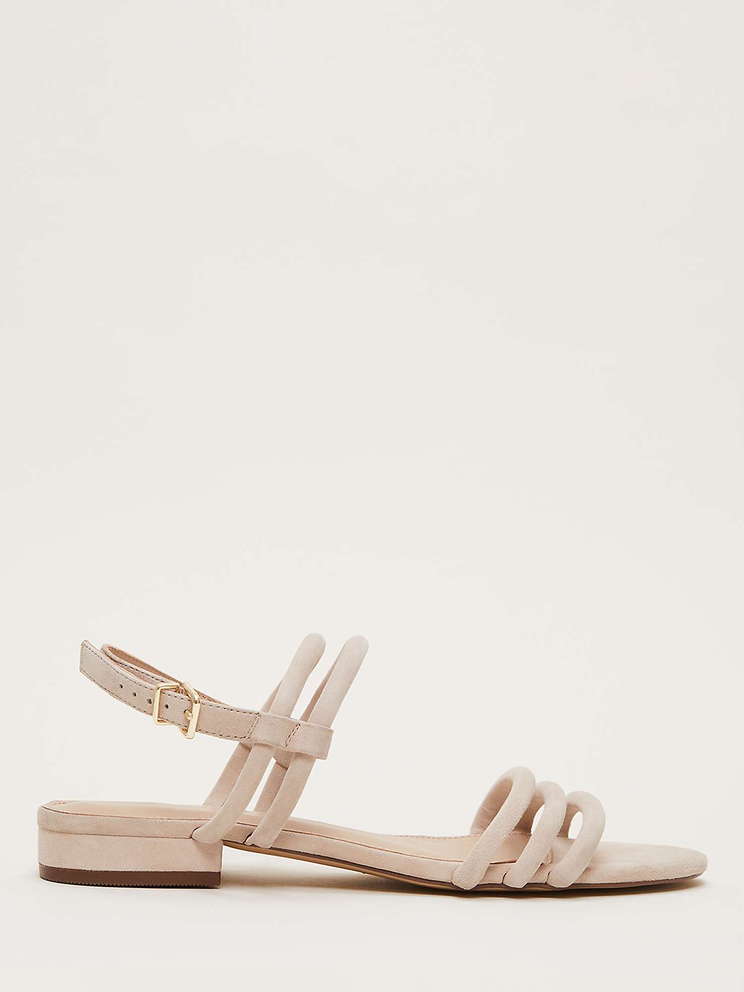 Buy Phase Eight Suede Strap Sandals, Neutral Online at johnlewis.com
