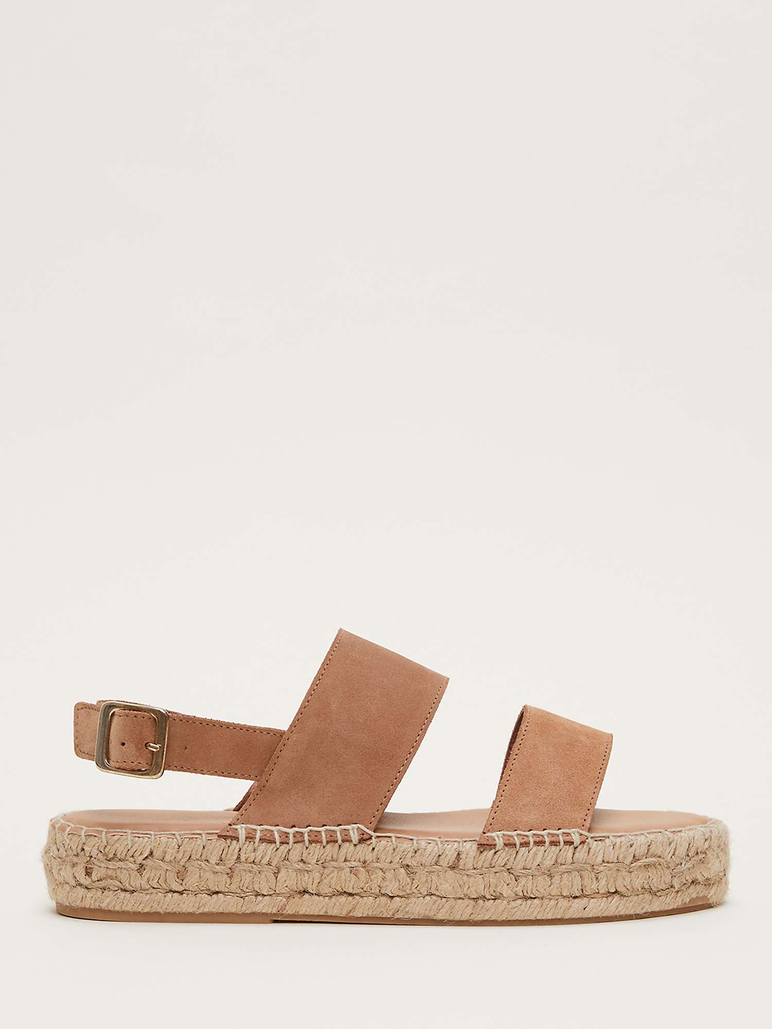 Buy Phase Eight Suede Flat Espadrille Sandals, Tan Online at johnlewis.com