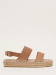 Phase Eight Suede Flat Espadrille Sandals, Tan