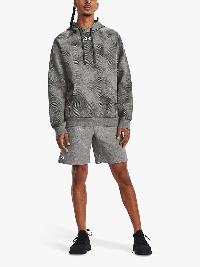 Buy Under Armour Rival Fleece Shorts, Light Heather/White Online at johnlewis.com