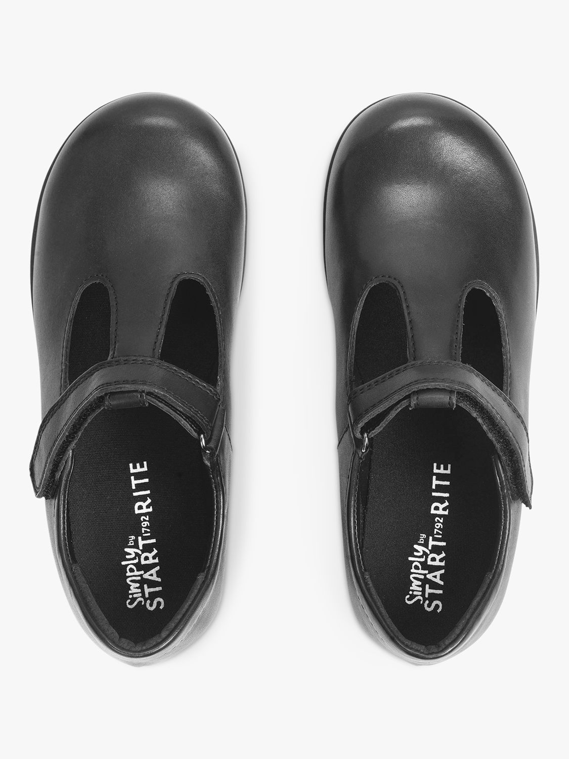 Simply by Start-Rite Kids' Lesson T-Bar School Shoes, Black, 2G