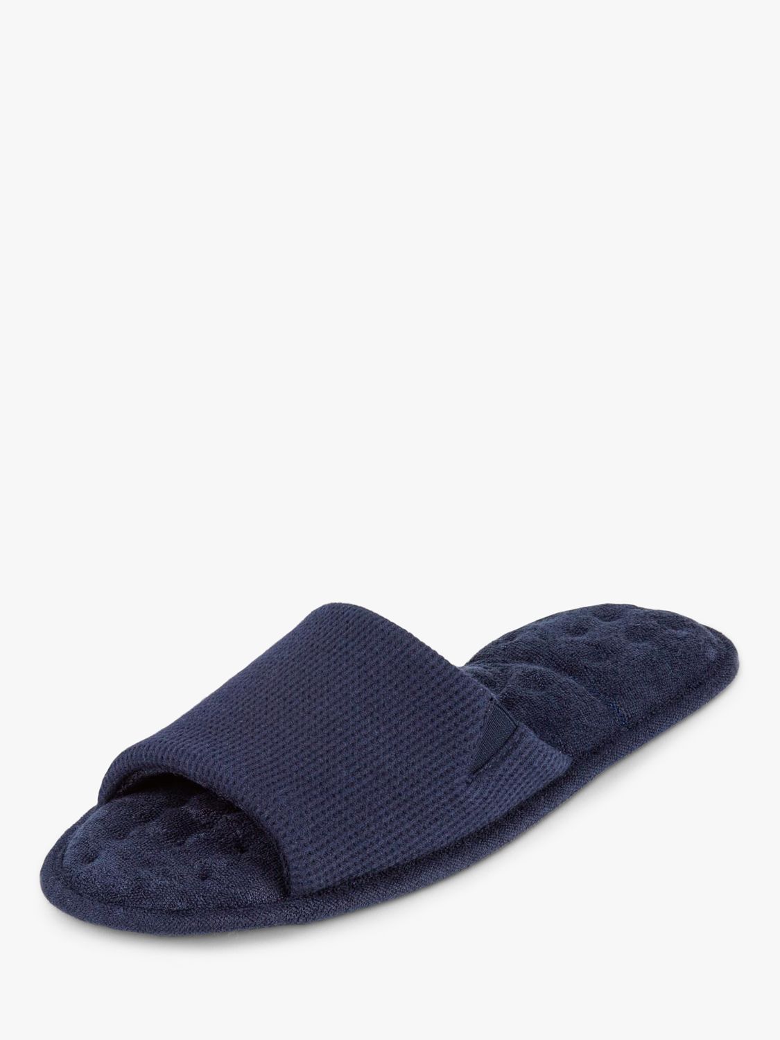 totes Waffle Open Toe Slippers, Navy, 8
