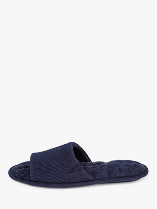 totes Waffle Open Toe Slippers, Navy