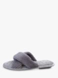 totes Popcorn Cross Strap Mule Slippers, Pale Grey