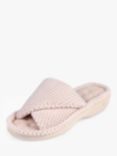 totes Textured Popcorn Turnover Mule Slippers, Natural