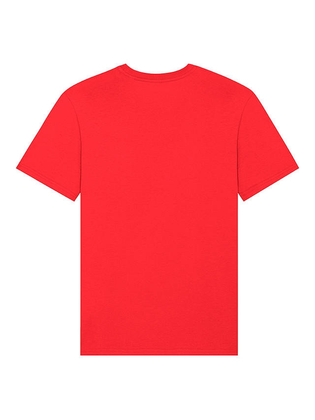 British Boxers GOTS Organic Short Sleeve Lounge T-Shirt, Deckchair Red