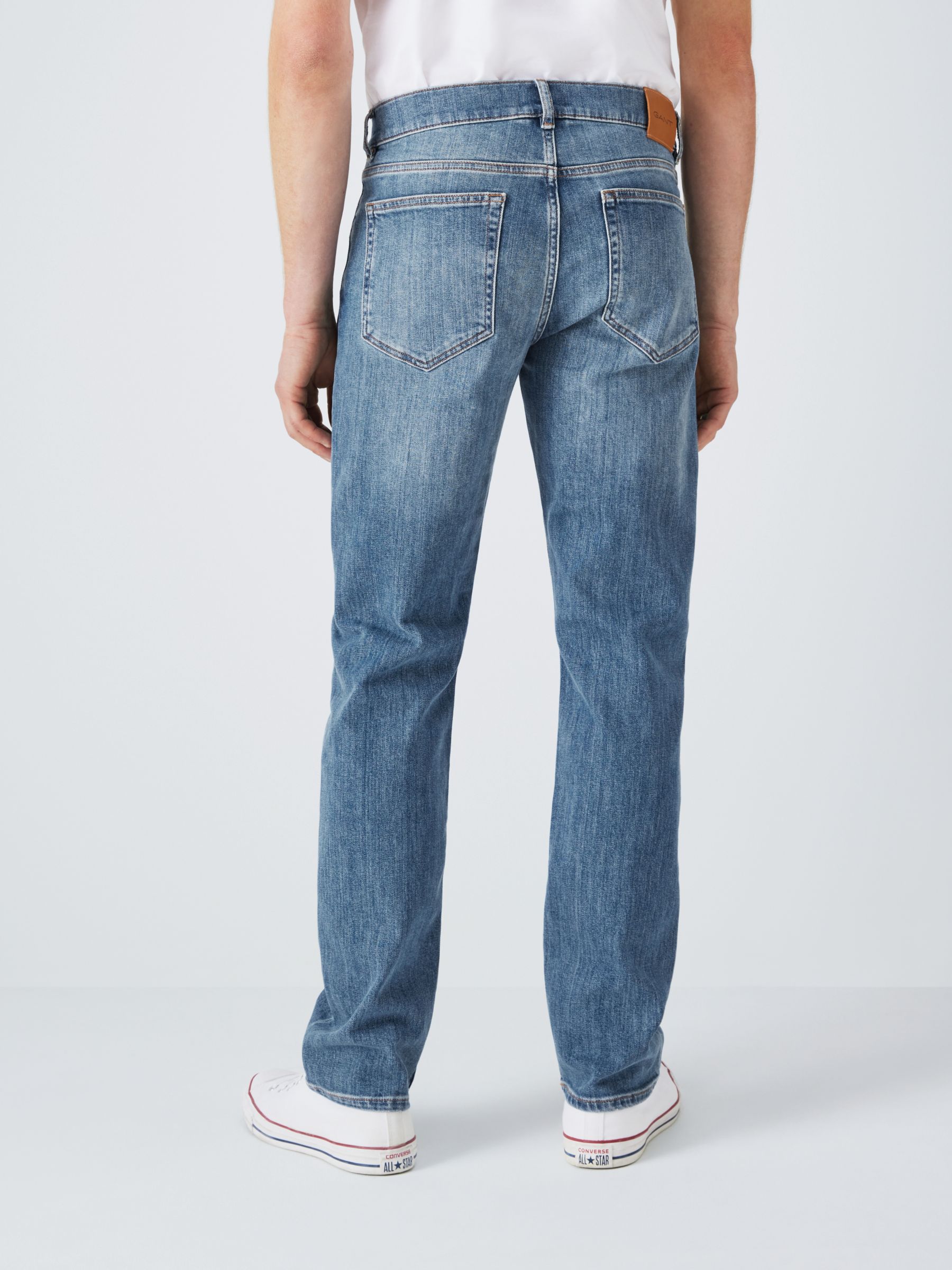GANT Regular Gant Jeans, Mid Blue, 38R