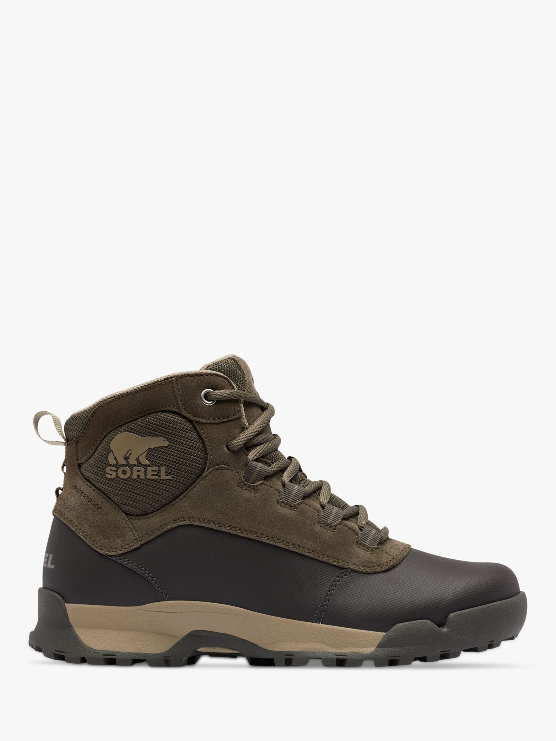 SOREL Buxton Lite Lace Up Waterproof Boots, Major at John Lewis & Partners