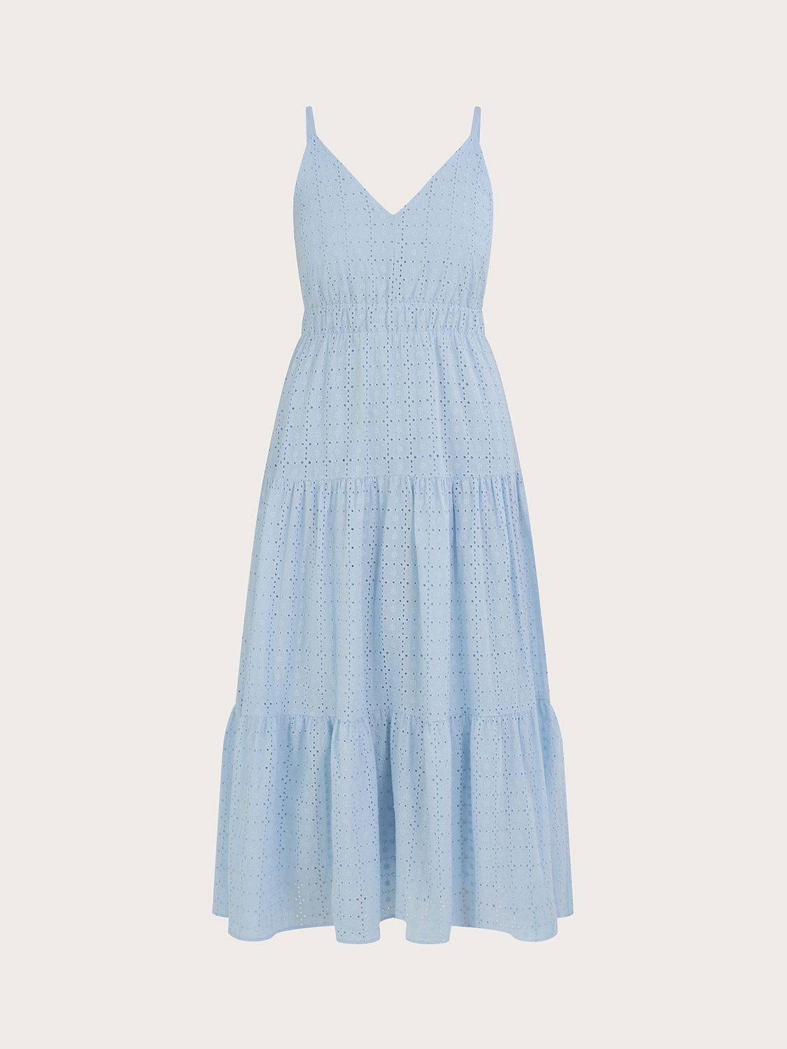 Belle Broderie Tiered Dress Blue