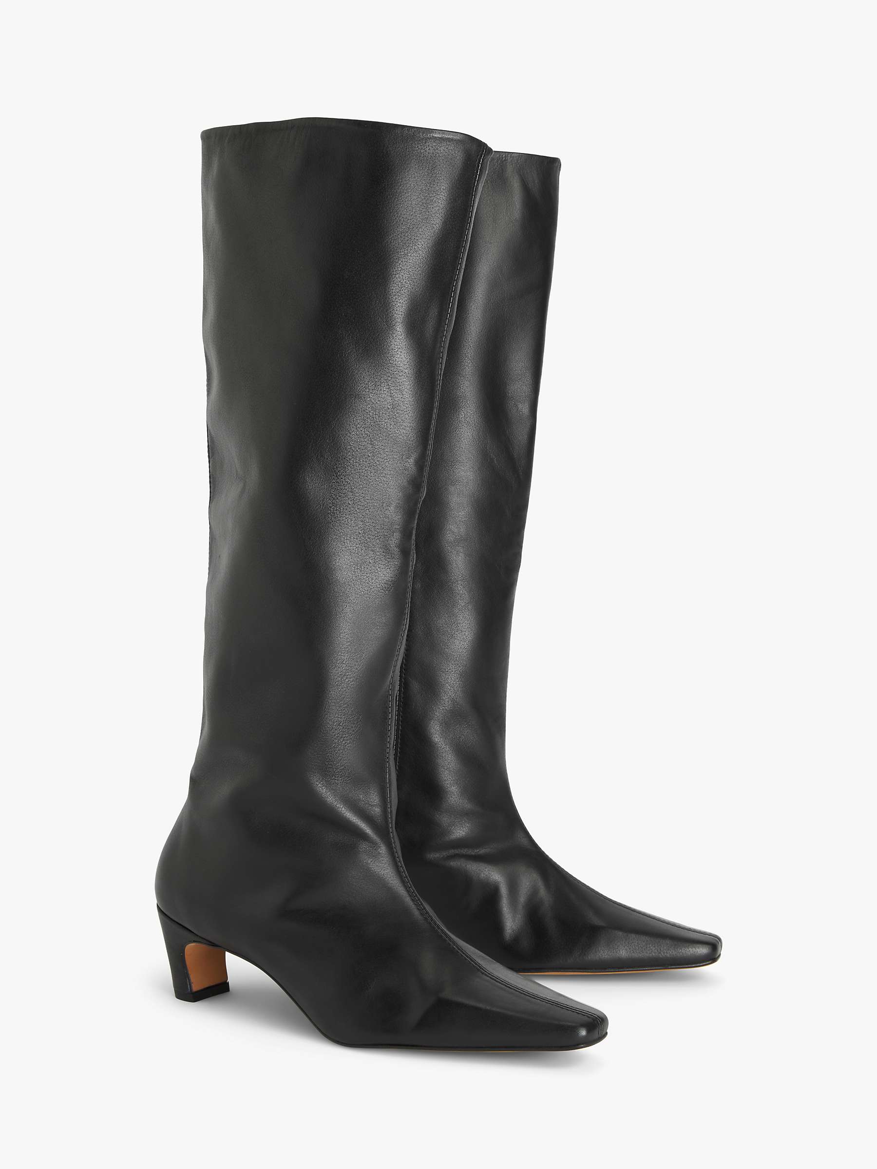 Buy John Lewis Sydnie Leather Chisel Toe Pull On Knee Boots Online at johnlewis.com