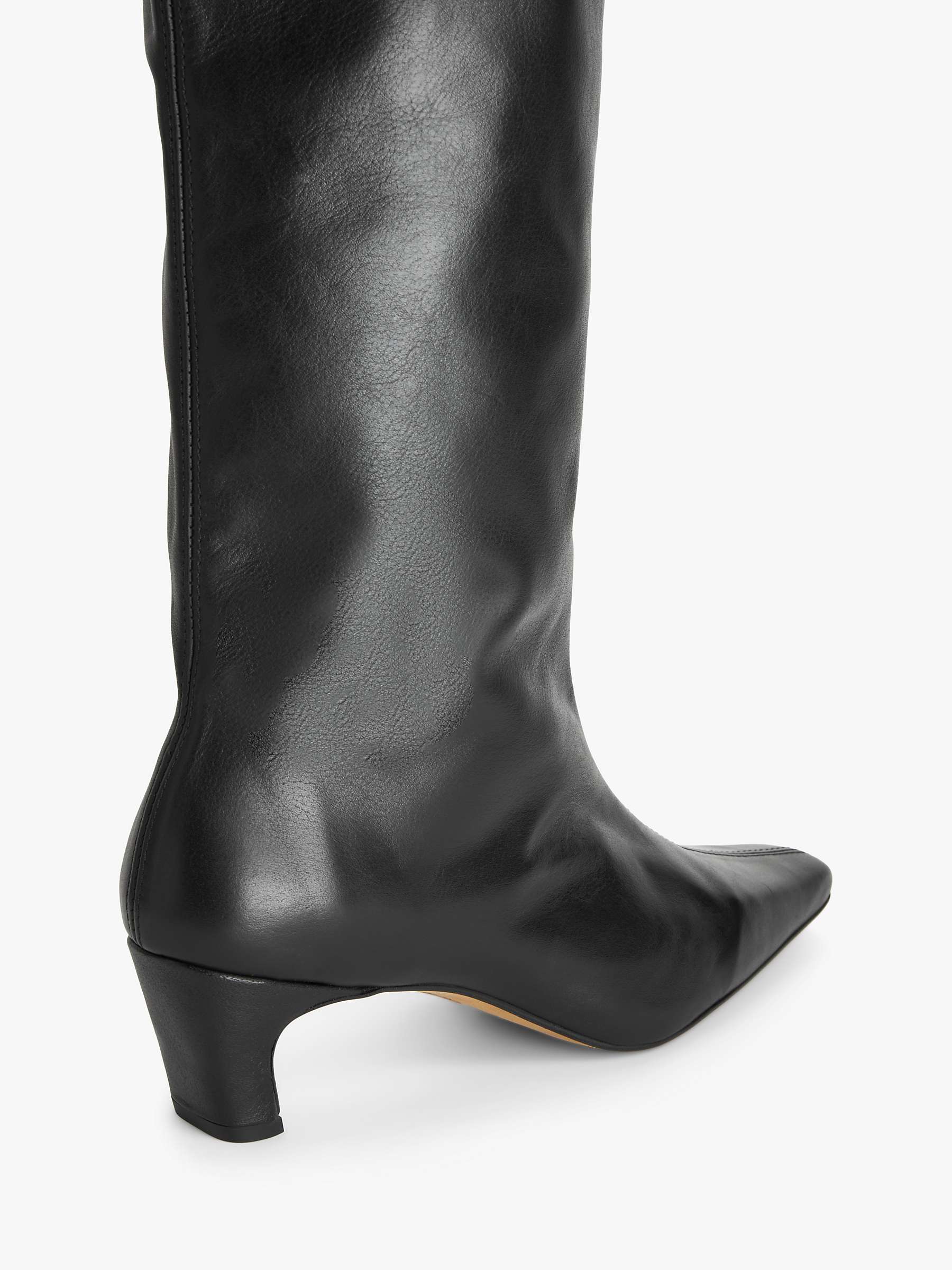 Buy John Lewis Sydnie Leather Chisel Toe Pull On Knee Boots Online at johnlewis.com