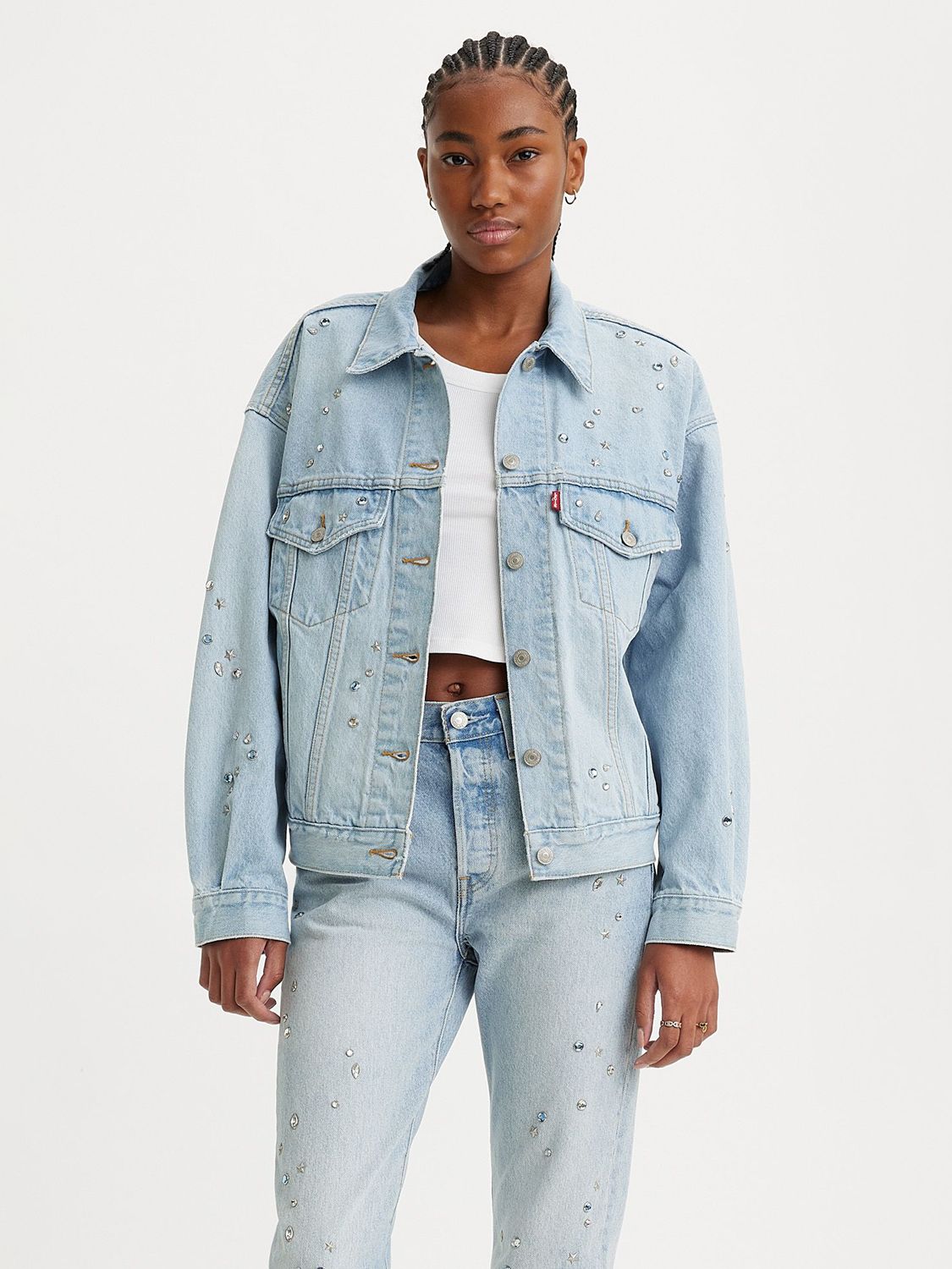 LV x YK Faces Patches Fitted Denim Jacket - Ready to Wear