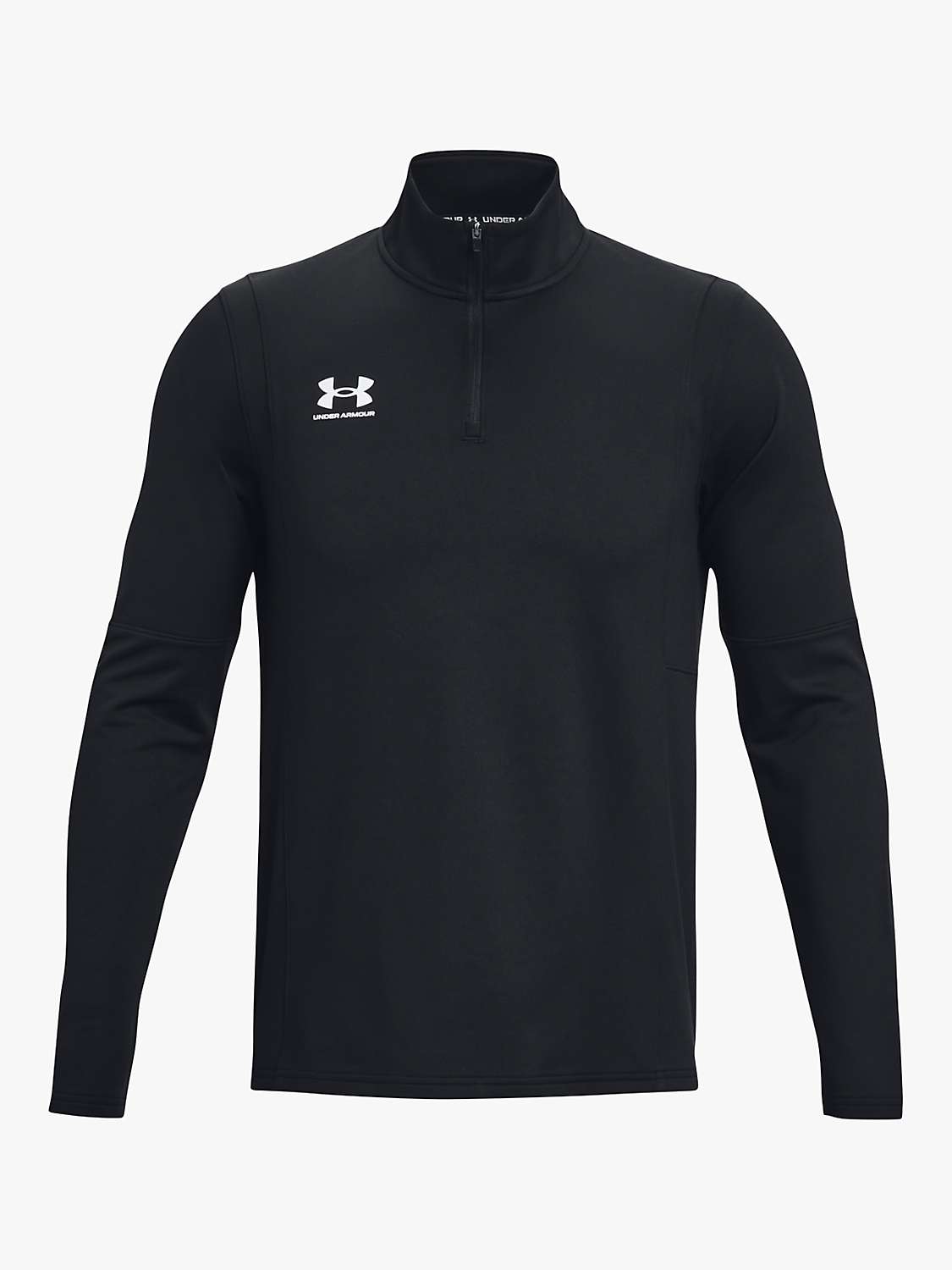 Buy Under Armour Challenger Midlayer 1/4 Zip Long Sleeve Gym Top, Black/White Online at johnlewis.com