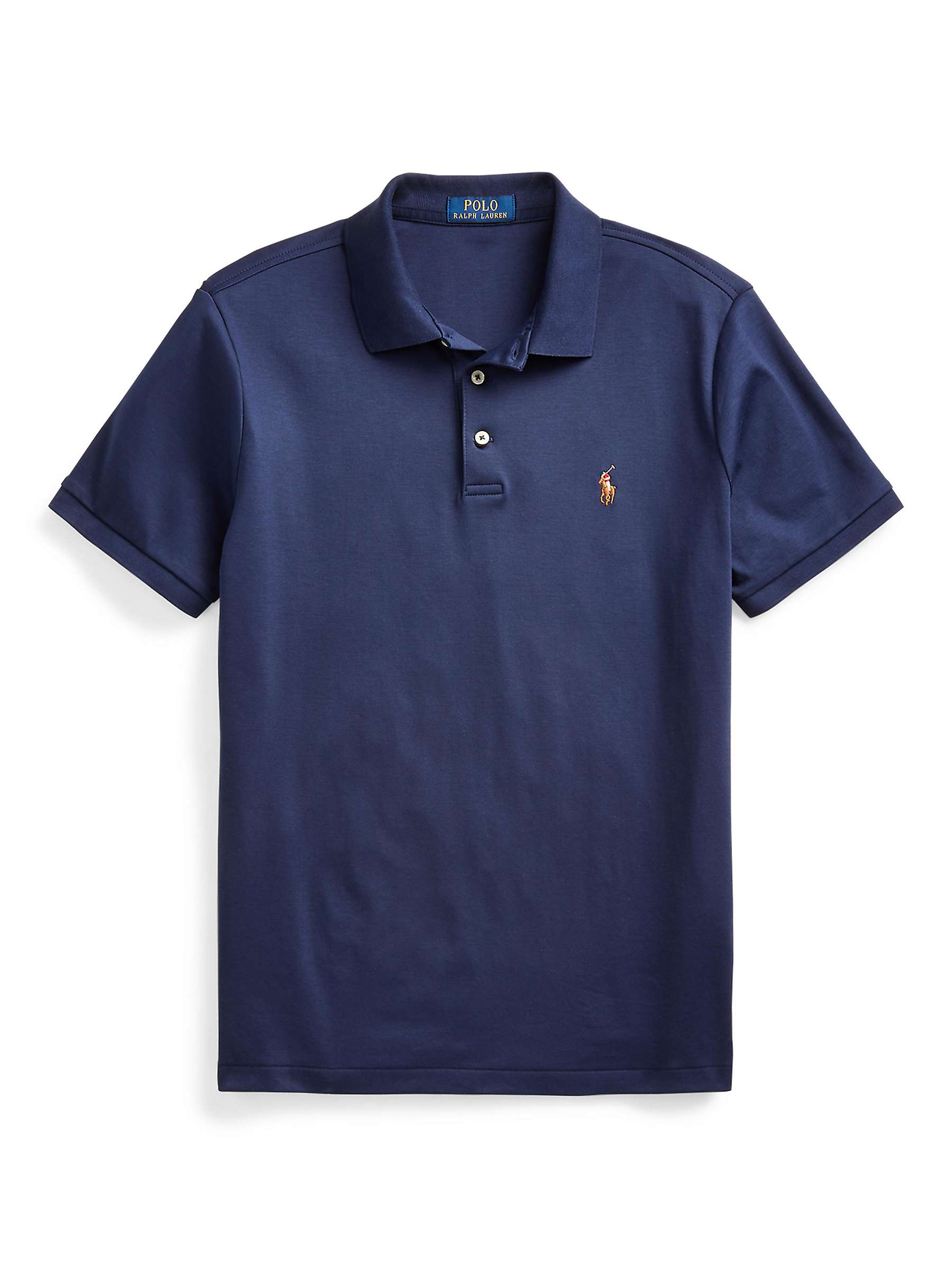 Polo Ralph Lauren Short Sleeve Polo Shirt, French Navy at John Lewis ...