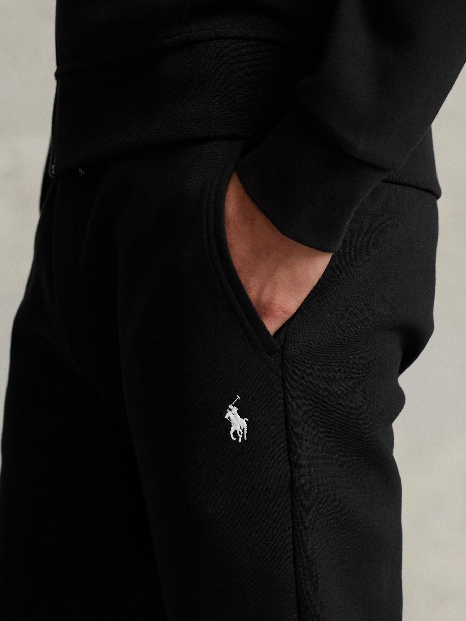 Polo Ralph Lauren Double Knit Trousers, Polo Black at John Lewis & Partners