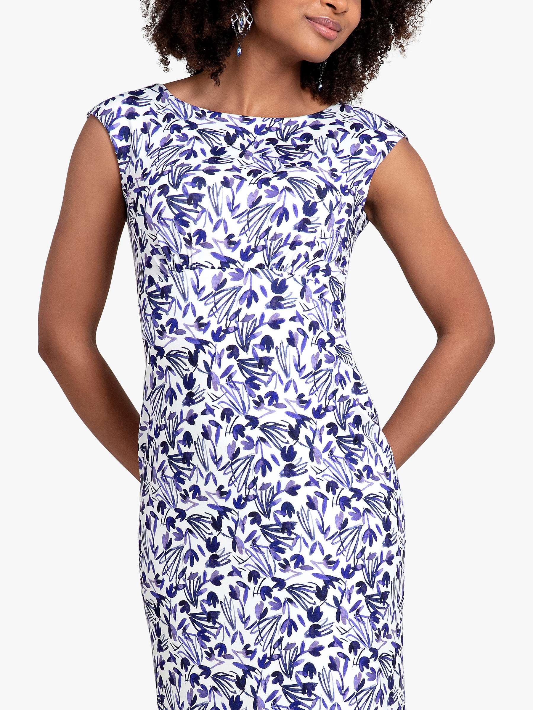 Buy Alie Street Pippa Floral Shift Dress, Indigo Ink Blue Online at johnlewis.com