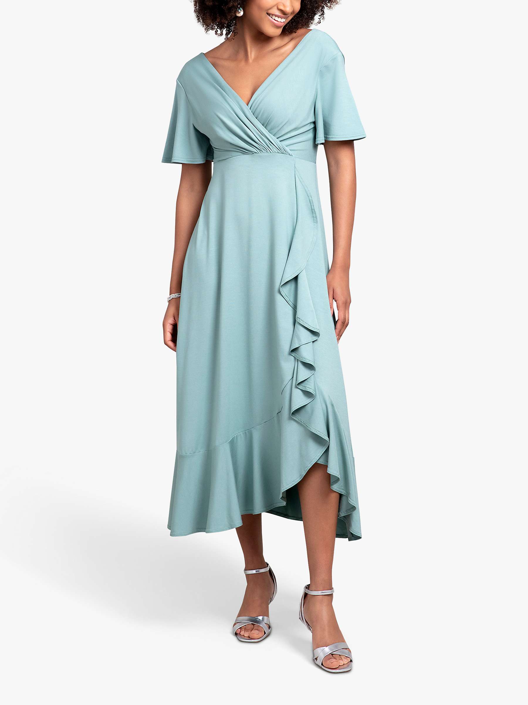 Buy Alie Street Waterfall Dress, Harbour Green Online at johnlewis.com