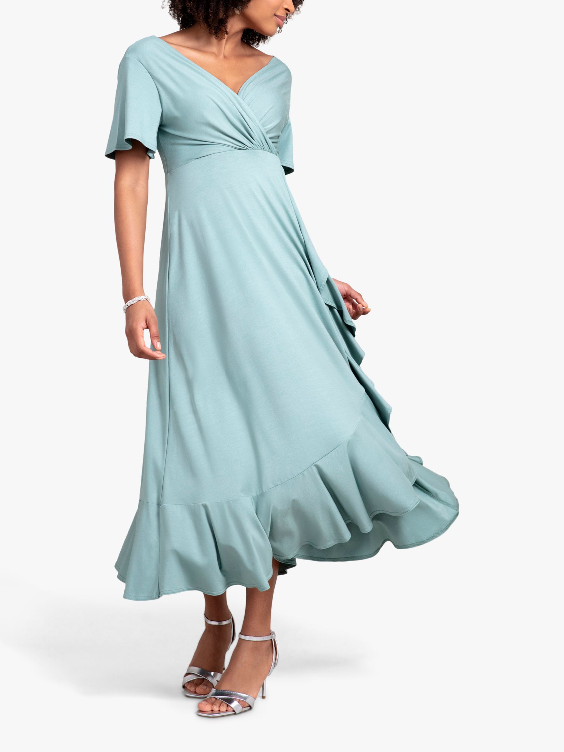 Buy Alie Street Waterfall Dress, Harbour Green Online at johnlewis.com