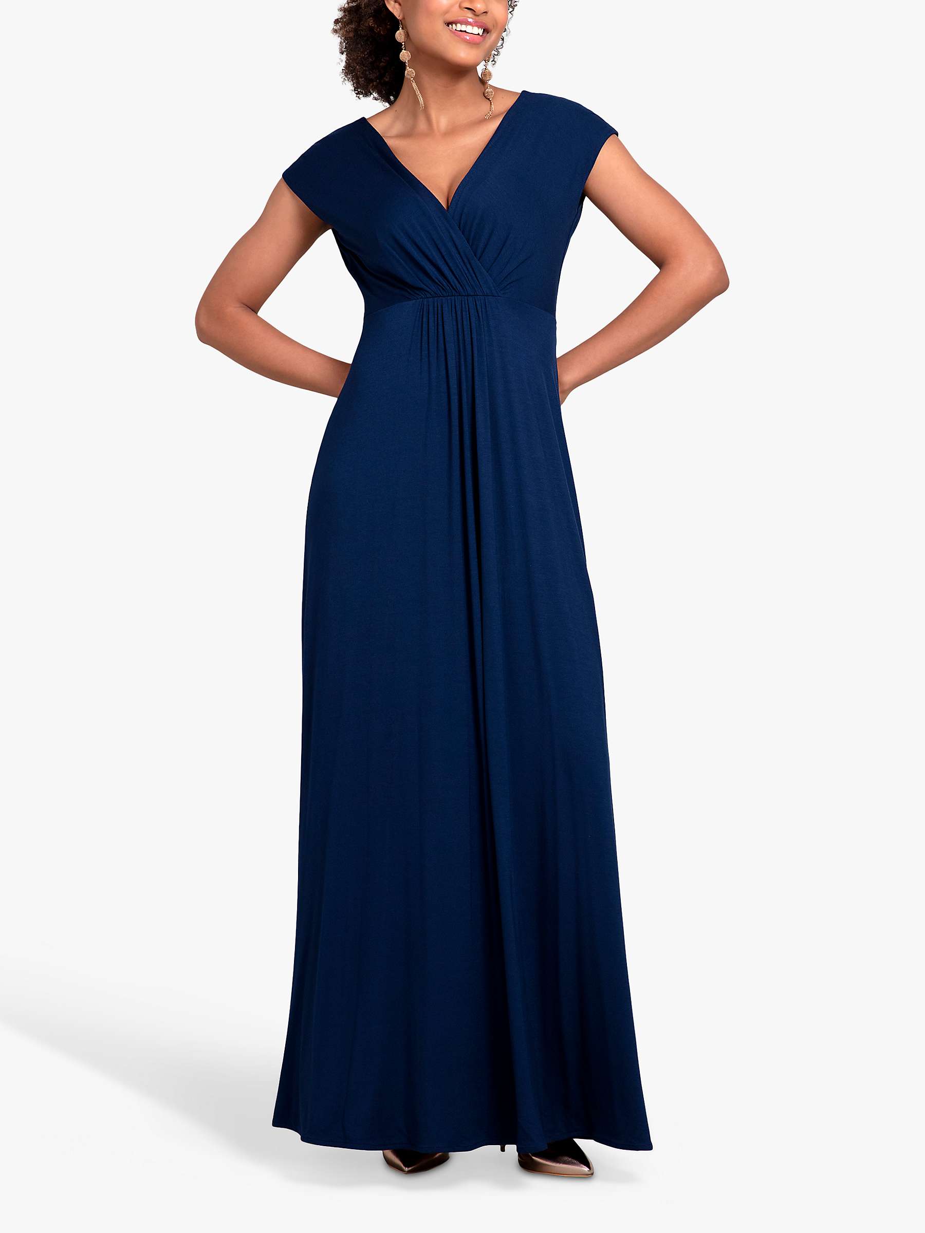 Buy Alie Street Sophia Plain Maxi Dress, Navy Blue Online at johnlewis.com