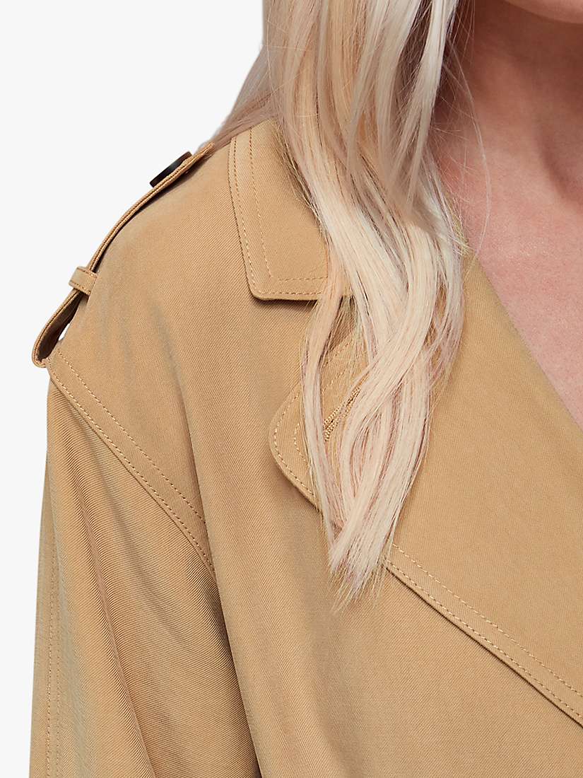Buy Whistles Petite Riley Double Breasted Trench Coat, Beige Online at johnlewis.com