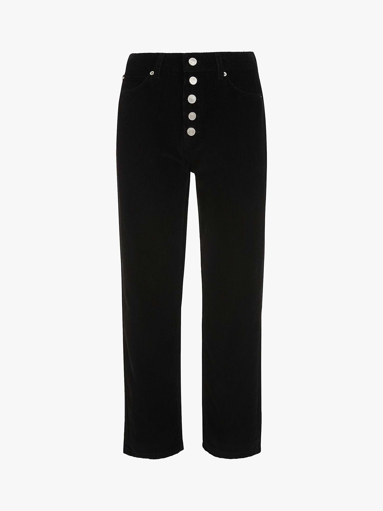 Buy Whistles Petite Authentic Hollie Button Jeans, Black Online at johnlewis.com