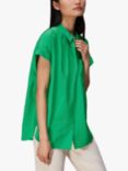 Whistles Petite Nicola Button Through Shirt, Green